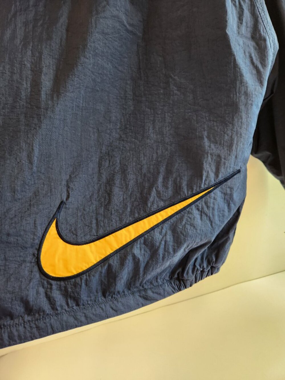 90's Nike Windbreaker Light Jacket Navy Blue Vintage Retro Men's Small - Picture 8 of 12